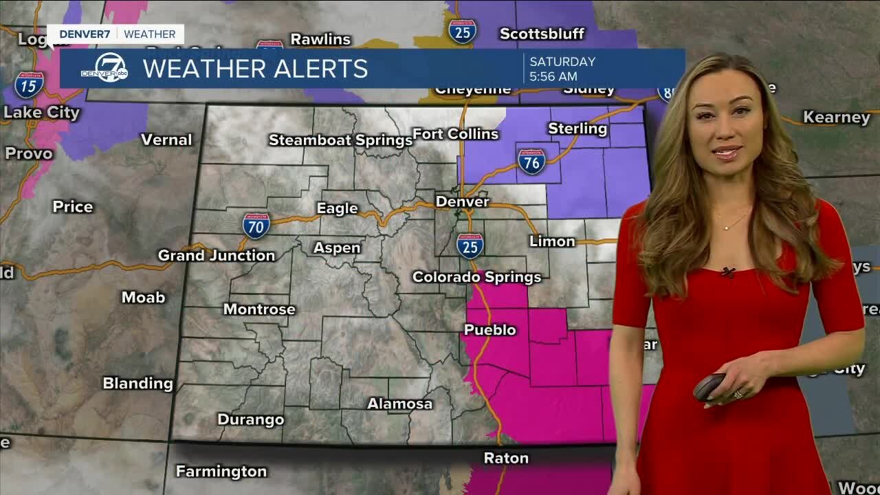 Chilly weekend with snow in the mountains, NE plains