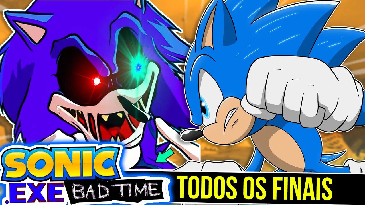 Historia Sonic.exe Bad TIME com TODOS OS 16 FINAIS😈