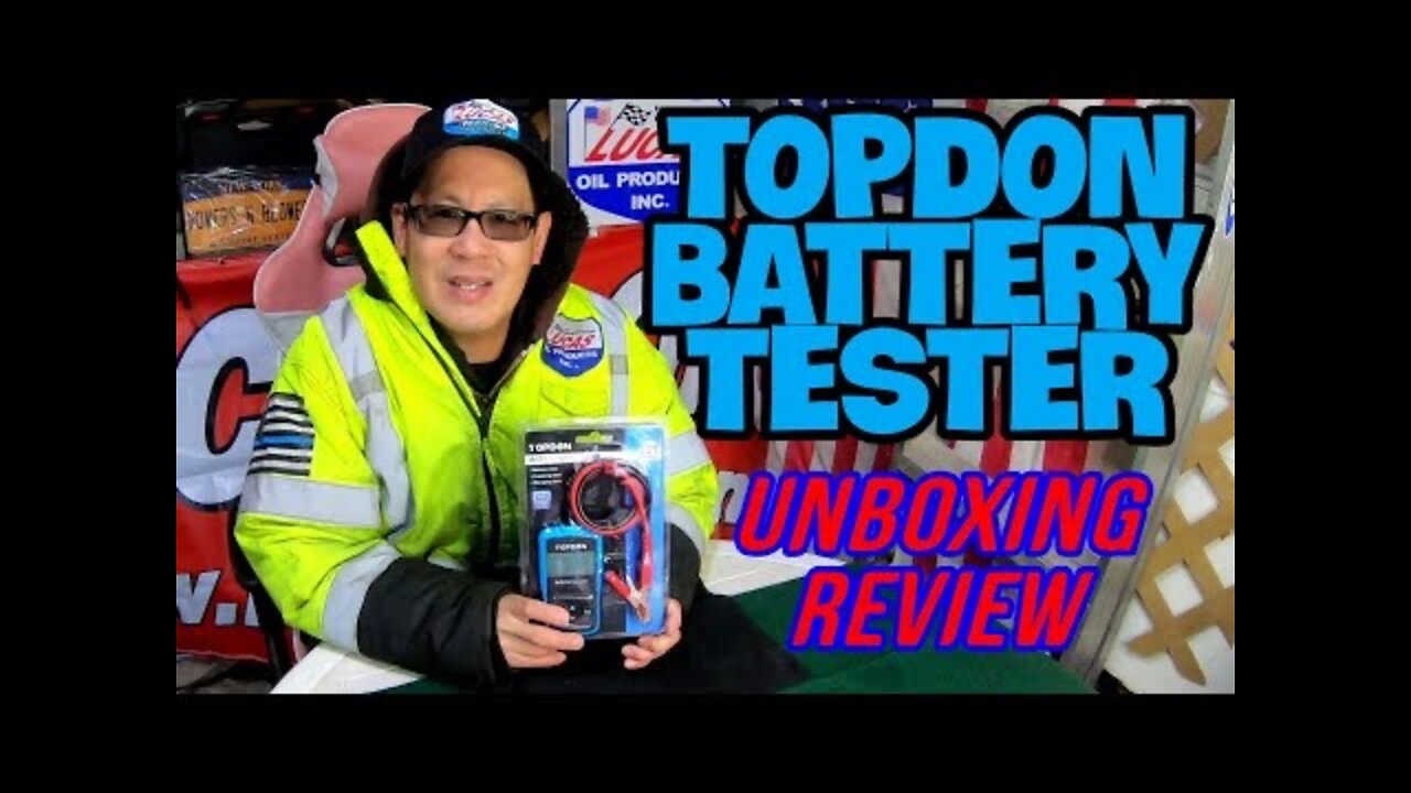 TOPDON AB101 12V PORTABLE ALTERNATOR CAR BATTERY ENGINE CRANK CCA TESTER ANALYZER UNBOXING & REVIEW