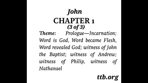 John Chapter 1 (Bible Study) (3 of 3)