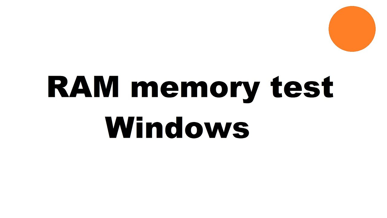 RAM memory test command for Windows