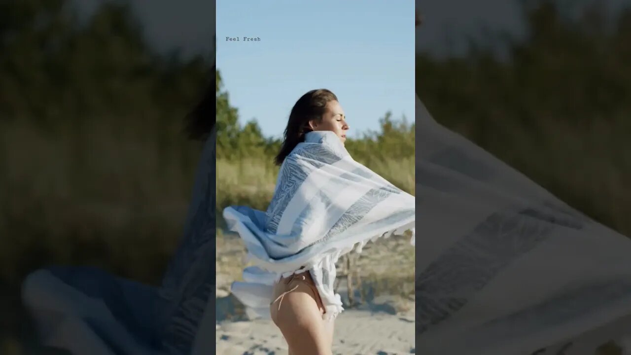 A Woman Wearing Bikini Covering Herself Using a Scarf #billionaire #shorts #ytshorts #ytshorts