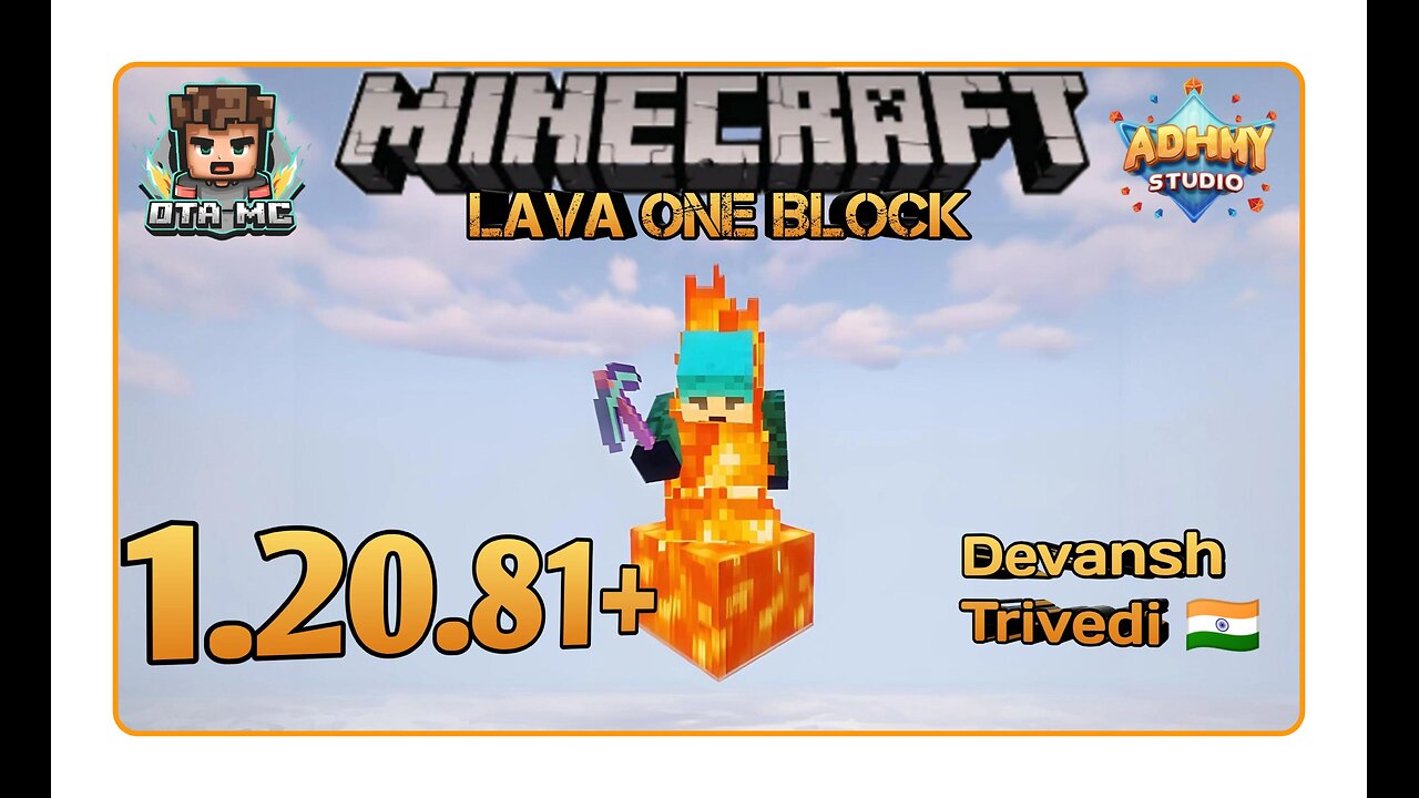 DtA Lava One Block for minecraft PE by DtA MC or Devansh Trivedi 🇮🇳