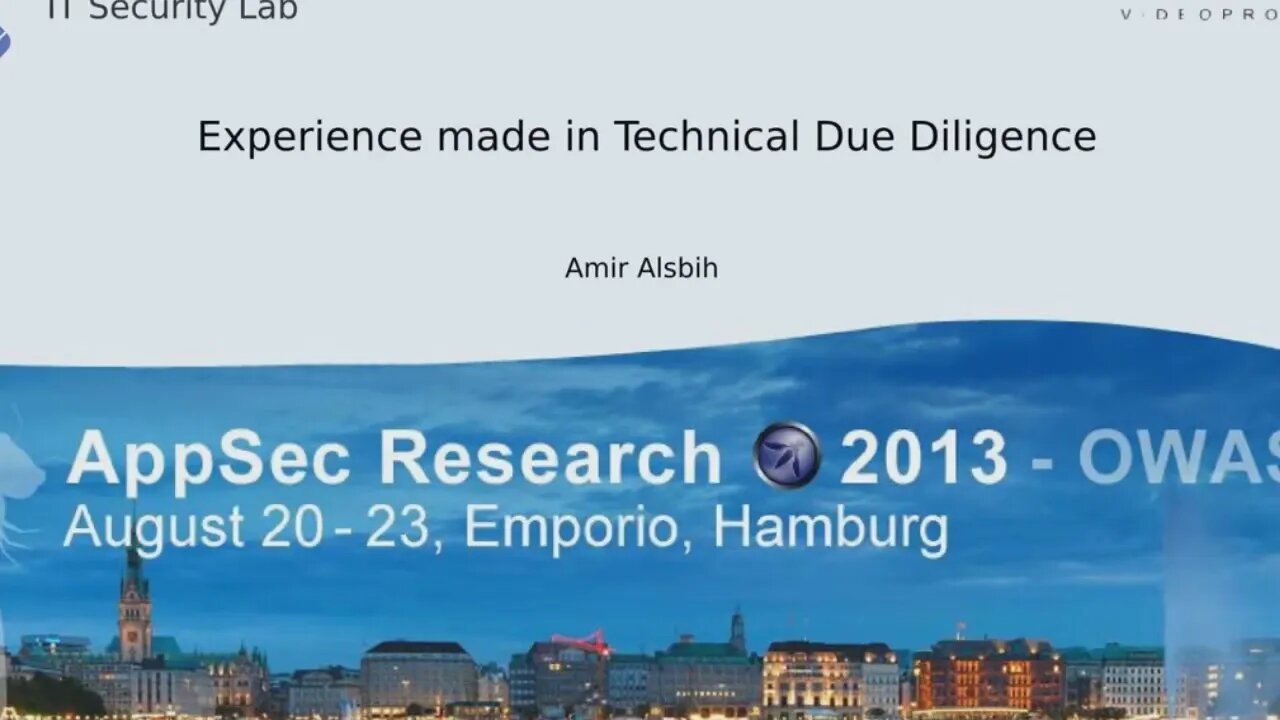 Experience made in Technical Due Diligence