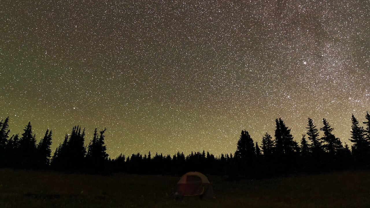 Time Lapse of sky at night.