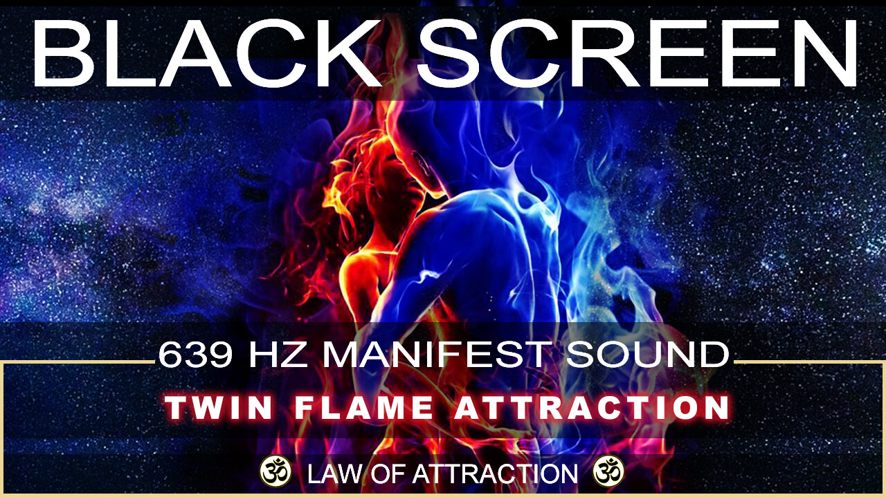 🌙 Twin Flame Attraction Sleep Meditation ⎮ Black Screen Sleep Music