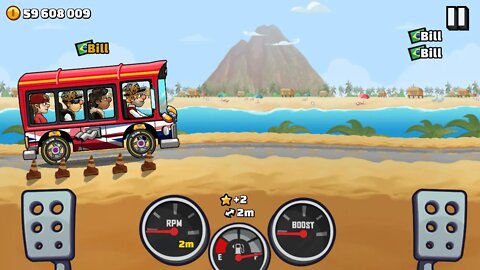 #hillclimbracing2 Onibus na Praia , HD Som original do jogo,#bill,#corrida,#aventura,#fingersoft