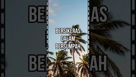 Larangan bersikeras dalam bersumpah dengan yang menyakitkan istri selama tidak haram