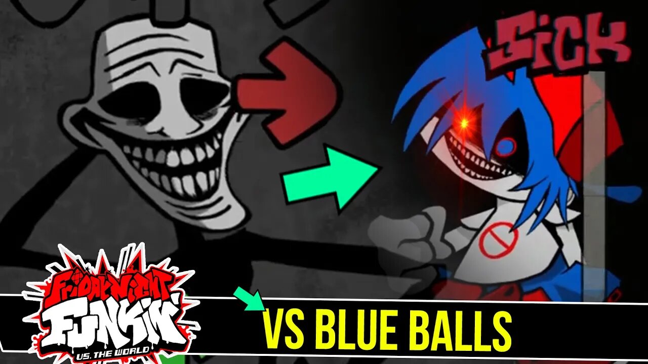 TERROR de Troll face no Friday Night Funkin | vs Blueballs Incident 2.0 #shorts