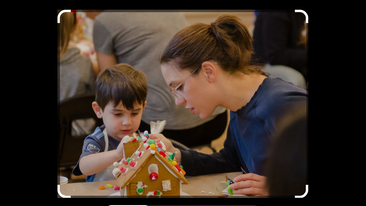 Cristo en la Casa de Jengibre y Casita de Dulce #navidad