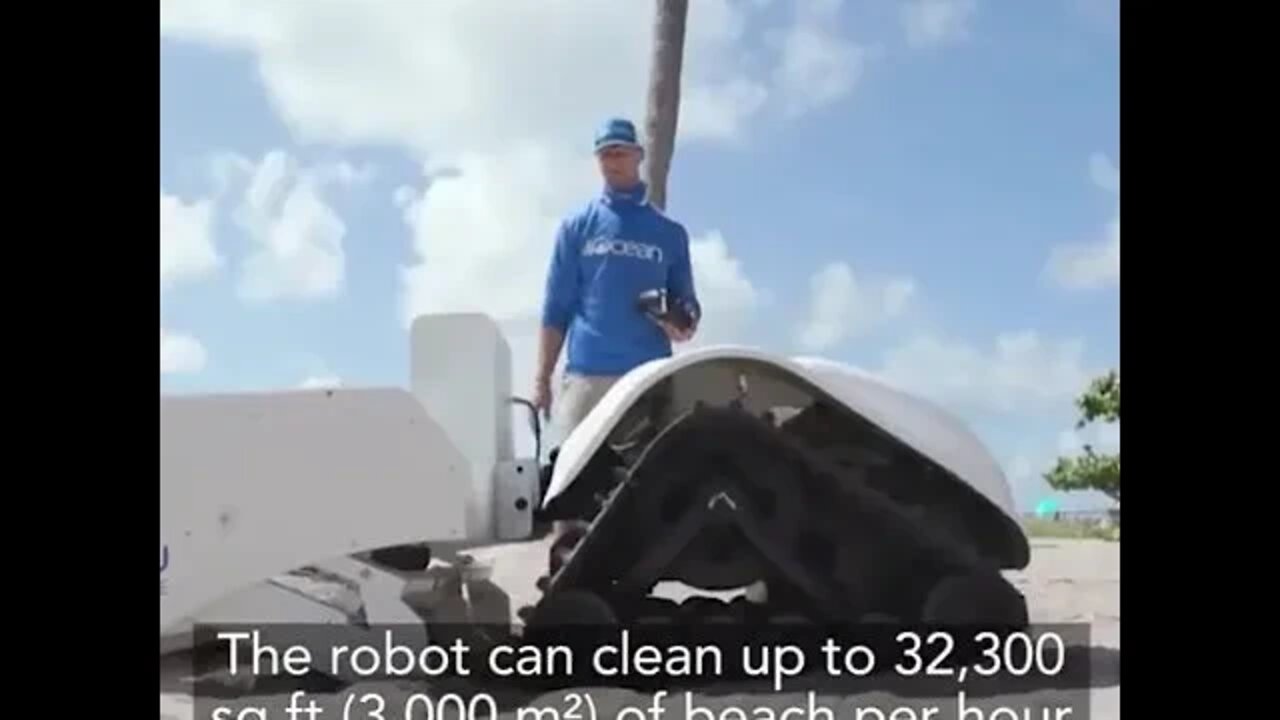 This robot patrols to clean up beaches tiktok gigadgetsofficial