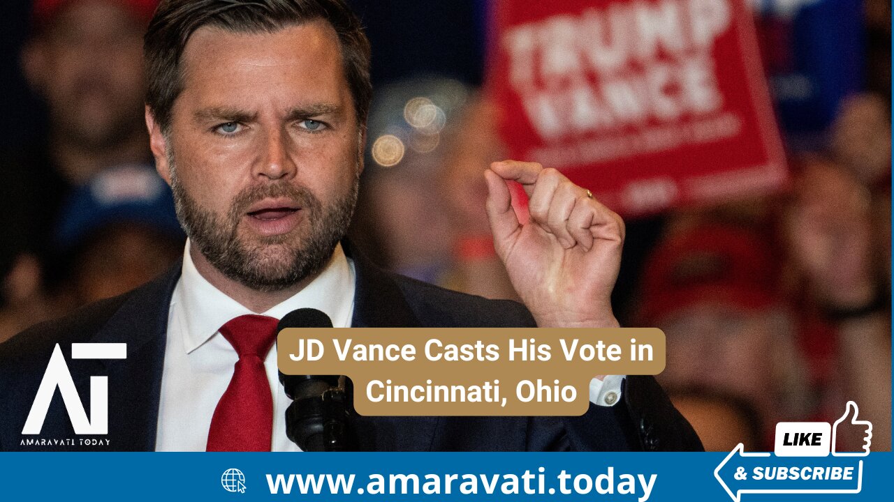 Vance Casts His Vote in Cincinnati, Ohio | Amaravati Today