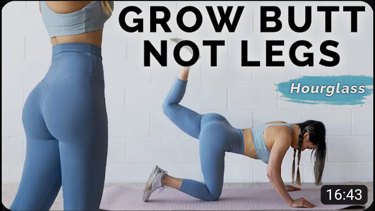 Butt Workout - Grow Booty NOT Thighs | At Home Hourglass Challenge