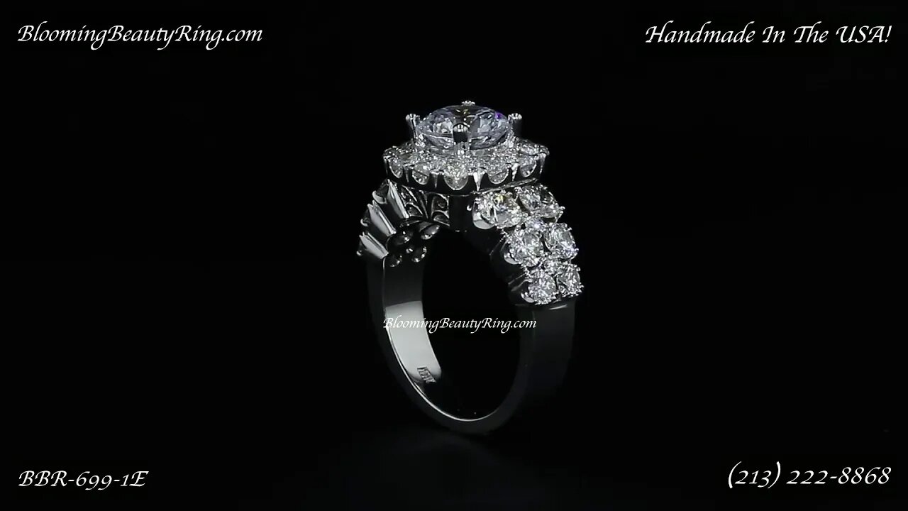 BBR 699-1E Diamond Engagement Ring By BloomingBeautyRing.com