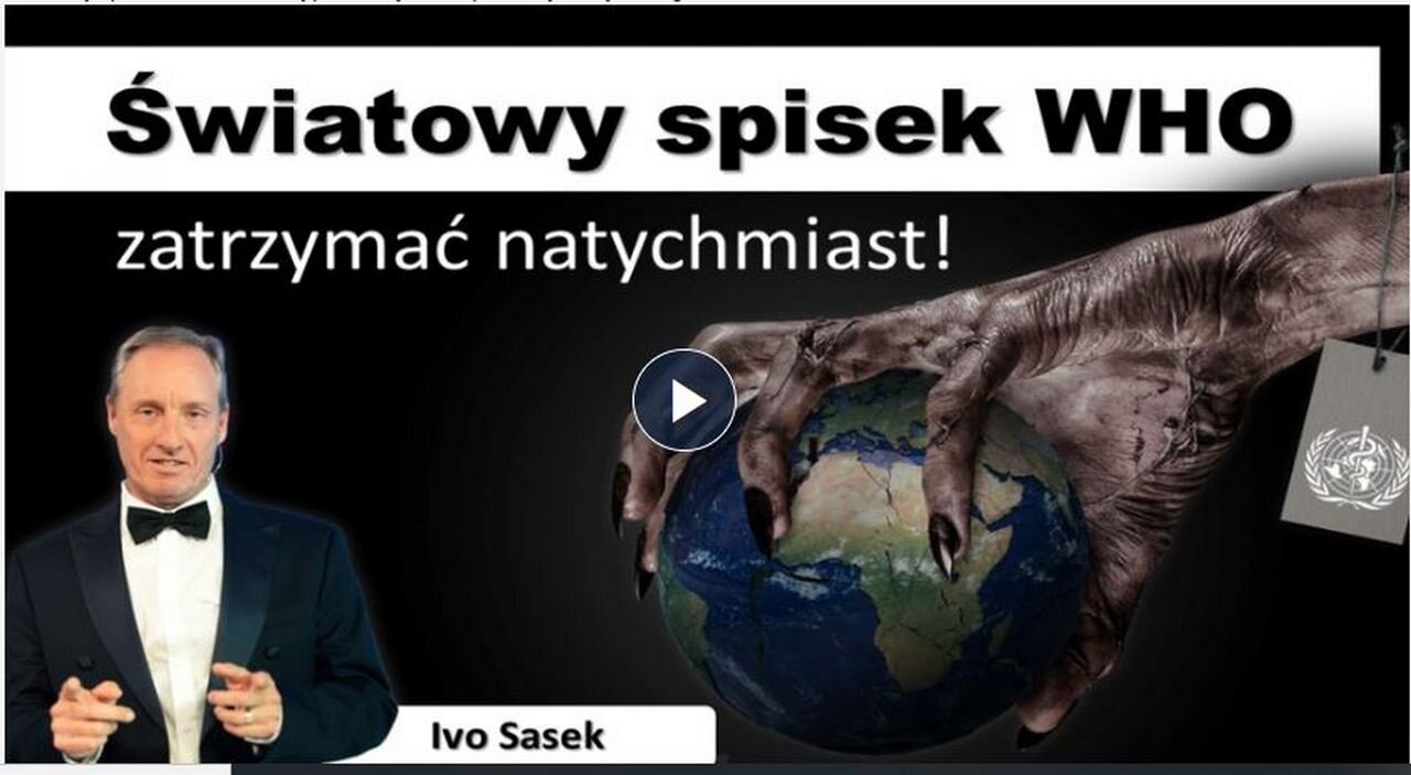 Światowy spisek WHO stanie się prawem