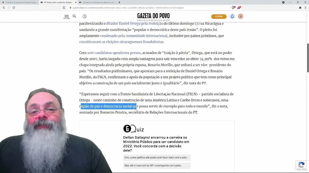 Ditador que mandou prender os opositores recebe cumprimentos do PT pela vitória democrática — PETER