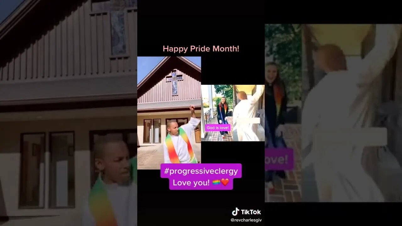 Tiktok Priests celebrate LGBT Pride Month #lgbt #lgbtq #shorts