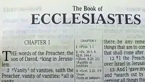 Ecclesiastes: Chapters 01-04