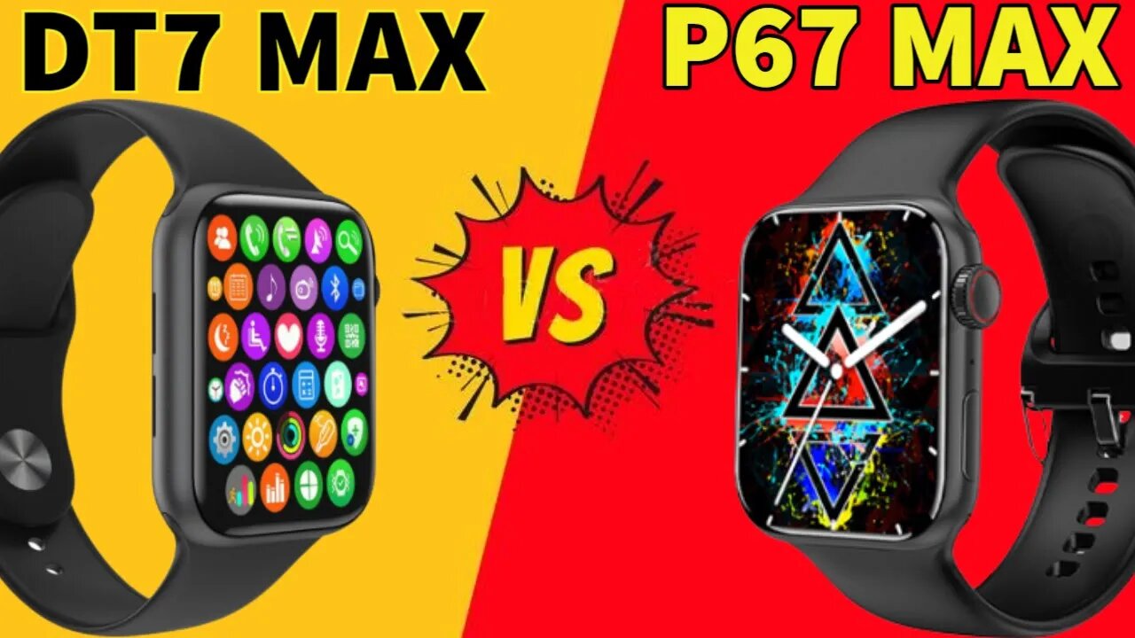 Comparativo P67 MAX VS DT7 MAX Smartwatch pk hw7 max s7 max