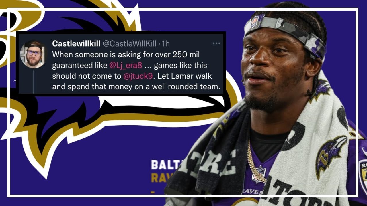 AMAR JACKSON lashes out at a Twitter user who suggested that the Ravens should allow him to walk.