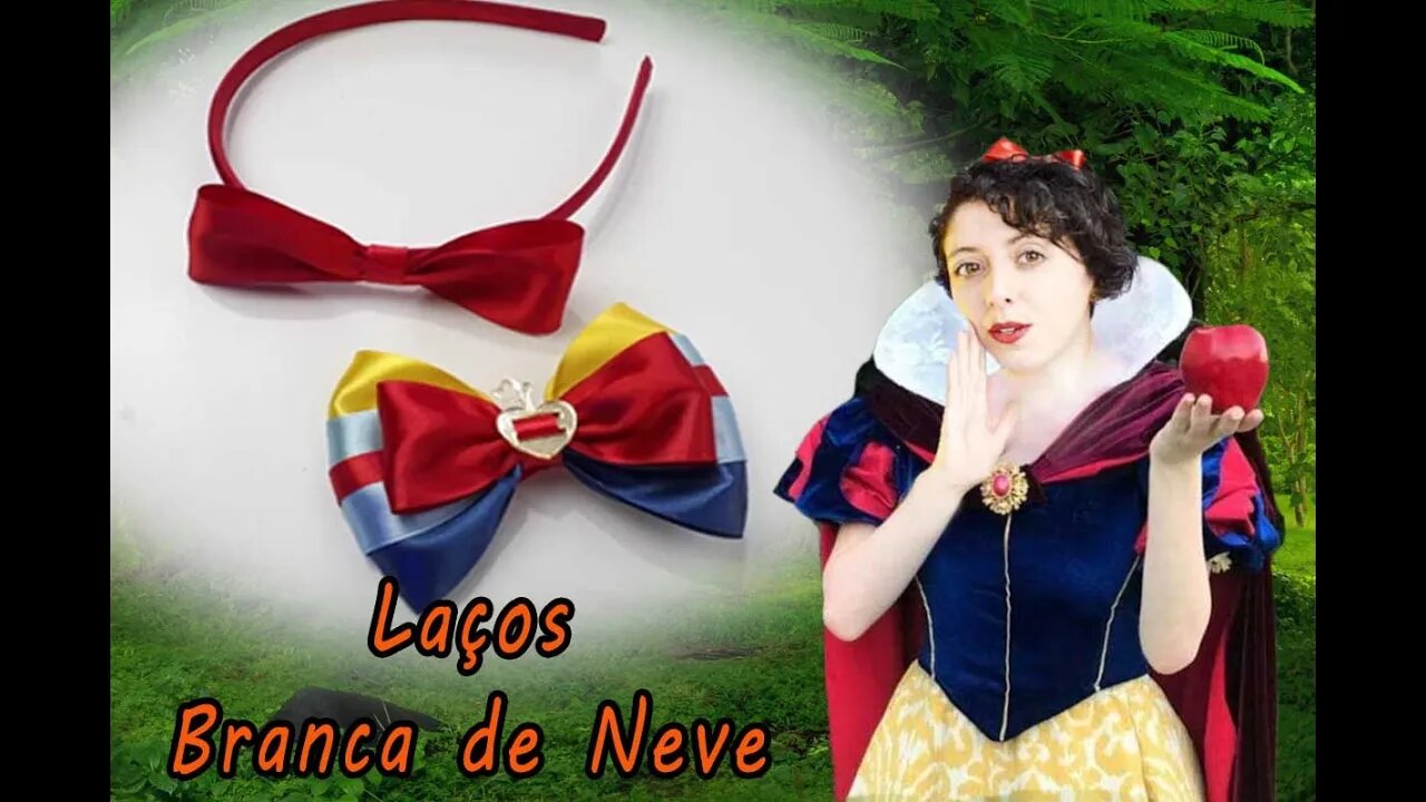 Como fazer laço (tiara) Branca de Neve /2 modelos