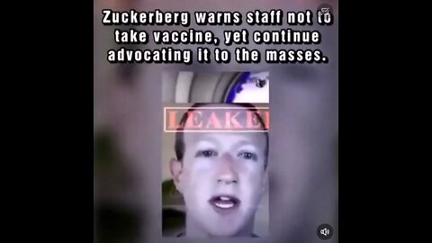 *LEAKED* Zuckerberg Warns Staff Not To Take The Vaccine