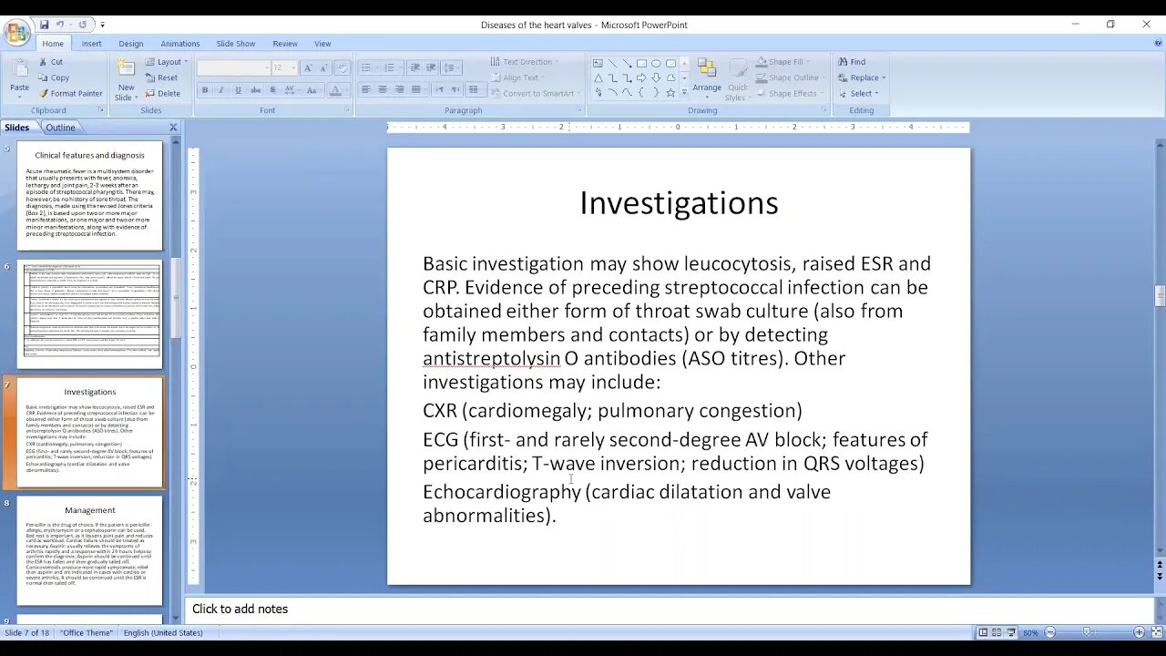 General medicine L5 (Heart valves)