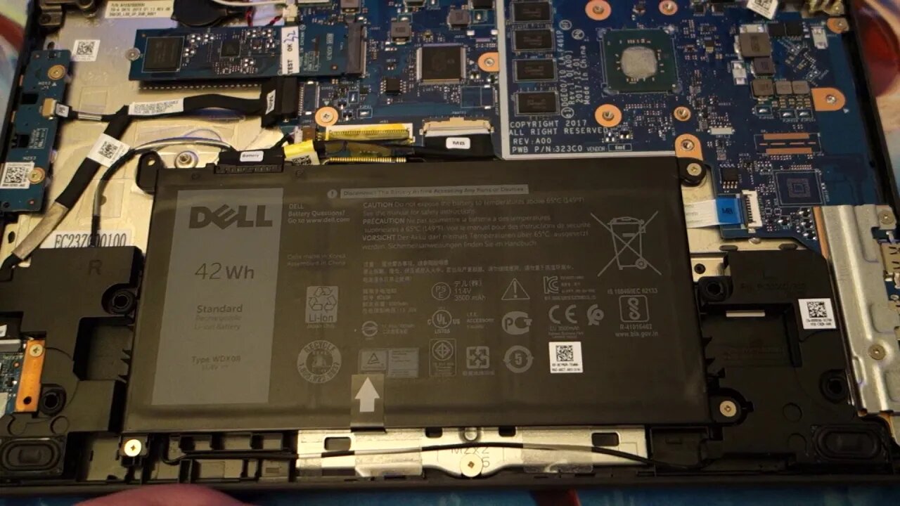 Dell Latitude 3190 2-in-1 Opened up, Showing Hardware