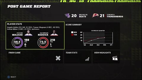 TDFL Football [Season 7/Week 18]: Brooklyn (8-8) @ Toronto (11-5)