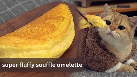 How to make super fluffy souffle omelette / asmr