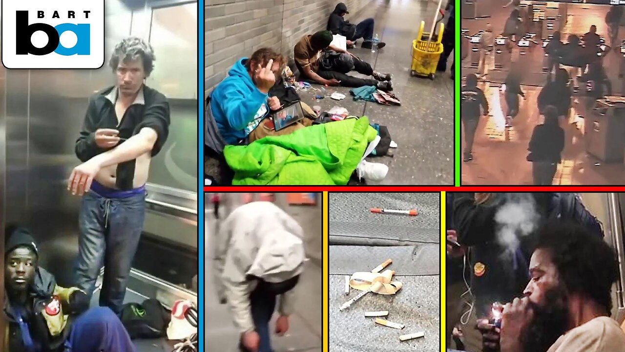 BART Trains in the CA Bay Area = LEFTIST ENCLAVES OF DRUGS, FILTH, PISS, SHIT & CRIME! 💉💩🤮