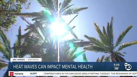 Heat waves can impact mental health