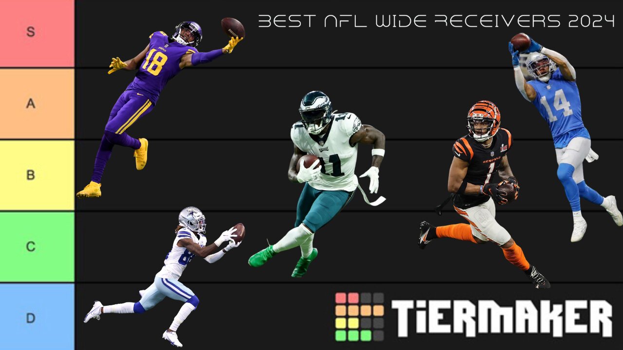 Ranking The Best NFL Wide Receivers Tier List | 2024 NFL Tiermaker