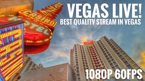 Vegas LIVESTREAM - Fremont Street! I Feel Safe but… 😯 1080p 60fps Stream