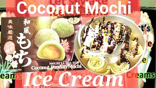 Coconut Pandan Mochi Ice Cream