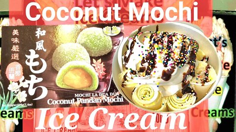 Coconut Pandan Mochi Ice Cream