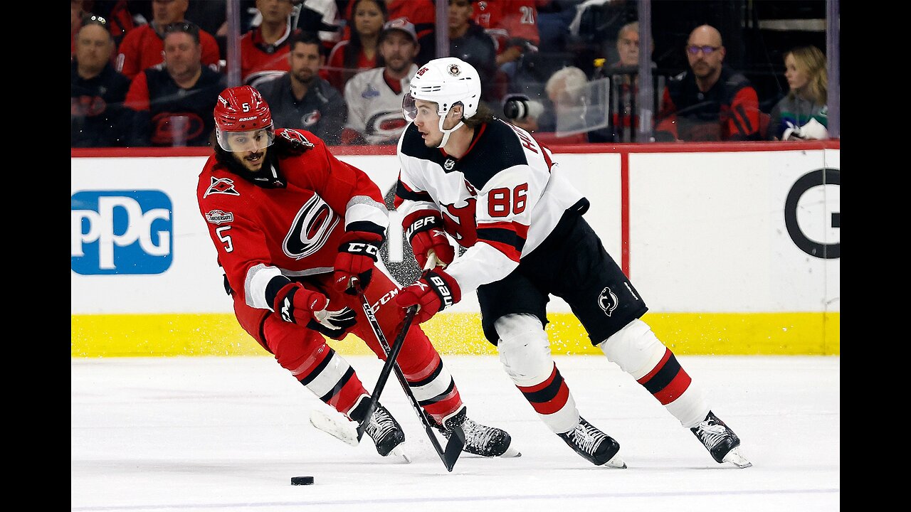 Jack Hughes Devils - Hurricanes- Game 5- 511 NHL Playoffs 2023