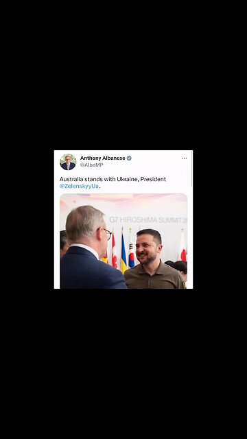 AU Prime Minister Fellatio's Zelensky... 'Australia Stands With Ukraine'... Well, Maybe Not