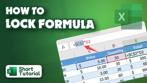 How to lock formulas in Excel