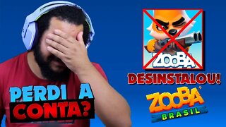 DESINSTALADO! PERDI MINHA CONTA? E AGORA? ZOOBA: Jogo de Batalha Animal