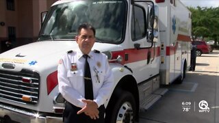 St. Lucie County Fire District rescue truck on its way to Africa