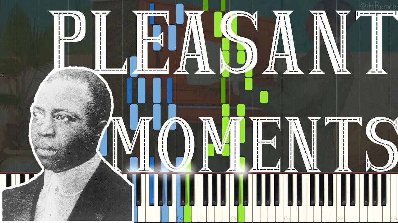 Scott Joplin - Pleasant Moments Waltz 1909 (Ragtime Piano Waltz Synthesia)