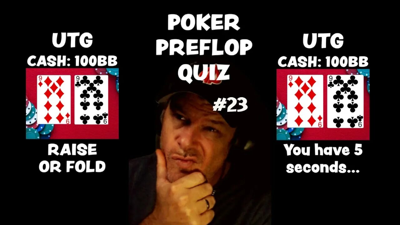 POKER PREFLOP QUIZ #23 - RAISE OR FOLD?