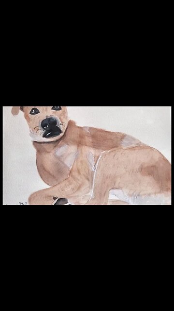 Grace D paints Donna's Dog