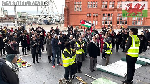 ’’Naming the Dead’ in remembrance of Gazans, Senedd, Cardiff Bay