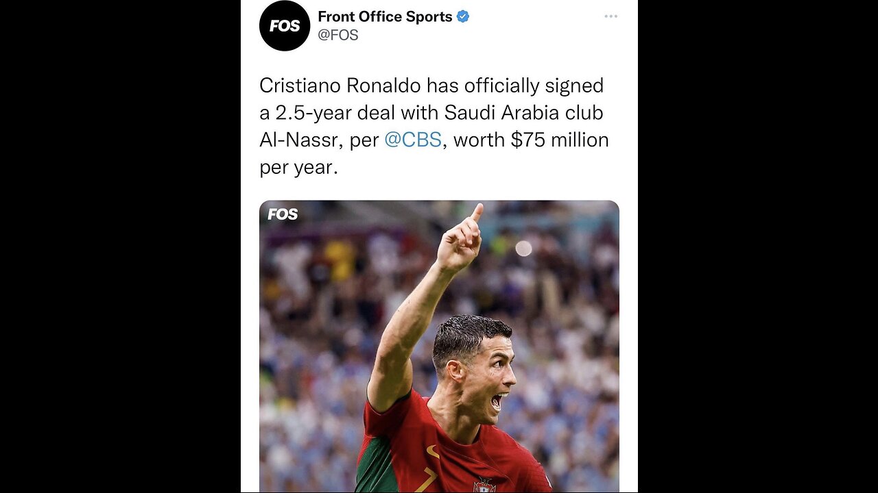 Cristiano Ronaldo has officially signed a 2.5 year deal with Saudi Arabia club Al-Nassr