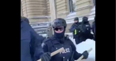 POLICE IN OTTAWA ARE BACK SATURDAY MORNING ARMED WITH WOODEN BATONS