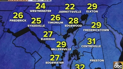 Cold temperatures with snow on the way Thursday night