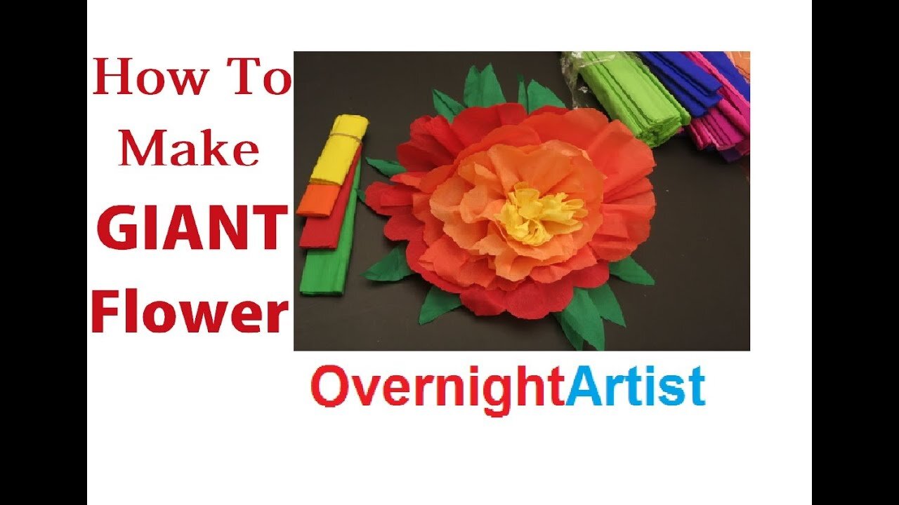 Diy Flower Paper BIG GIANT Quick & Easy Tutorial, How To Make