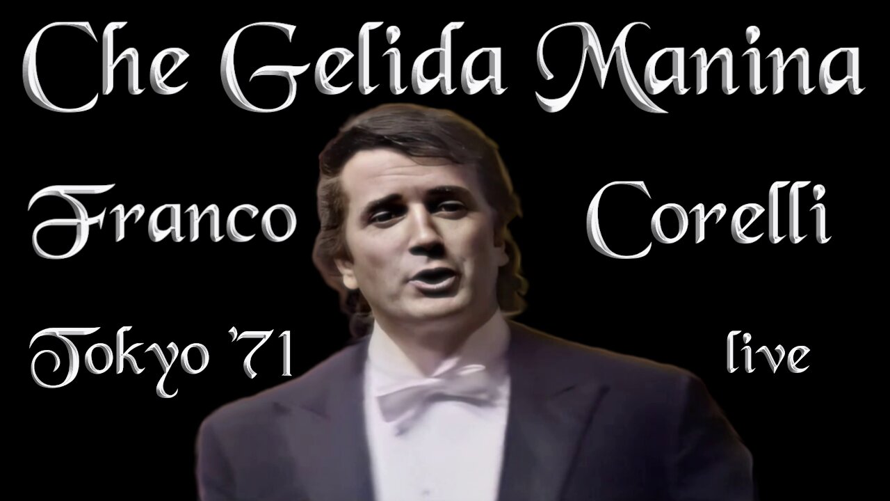 Franco Corelli Che Gelida Manina (La Boheme) live Tokyo 1971 With English Subtitles